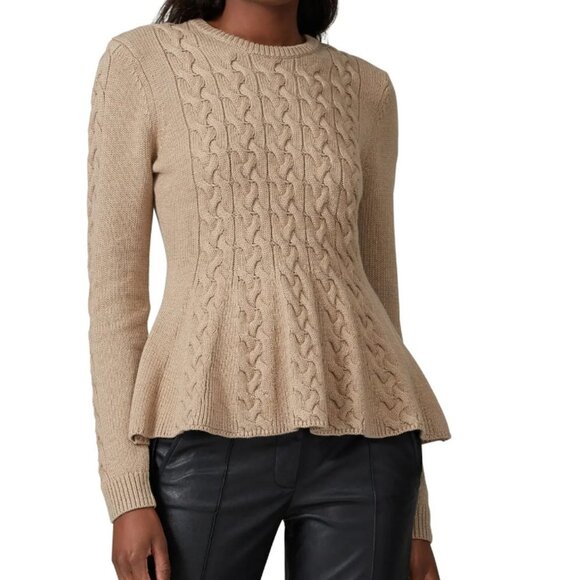 Jason Wu Collective Camel Peplum Sweater size XS - Picture 3 of 9